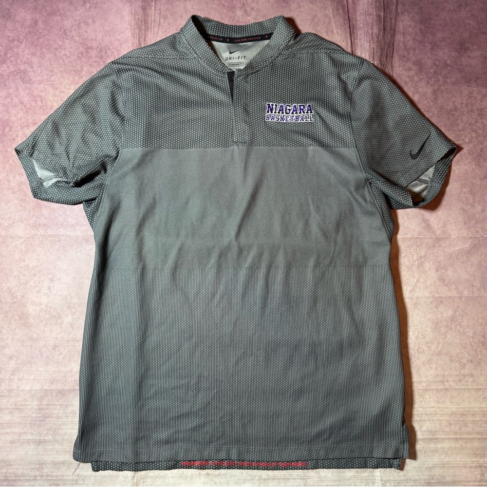 Nike Tiger Woods Collection Henley Polo Shirt Men Medium Golf Niagara University